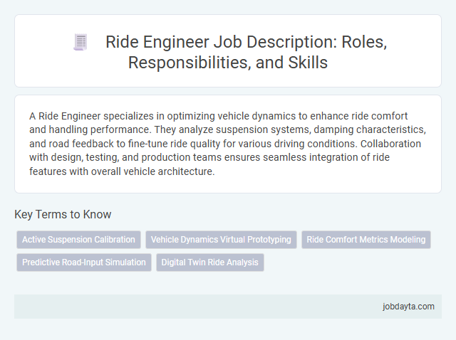 Ride Engineer Job Description: Roles, Responsibilities, and Skills