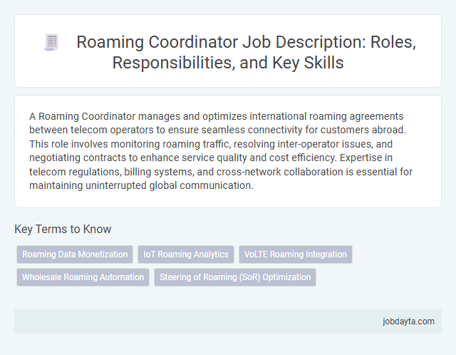 Roaming Coordinator Job Description: Roles, Responsibilities, and Key Skills