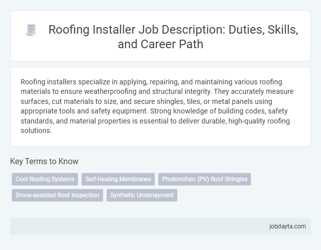 Roofing Installer Job Description: Duties, Skills, and Career Path