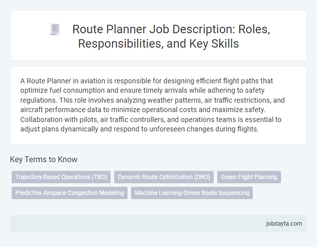 Route Planner Job Description: Roles, Responsibilities, and Key Skills
