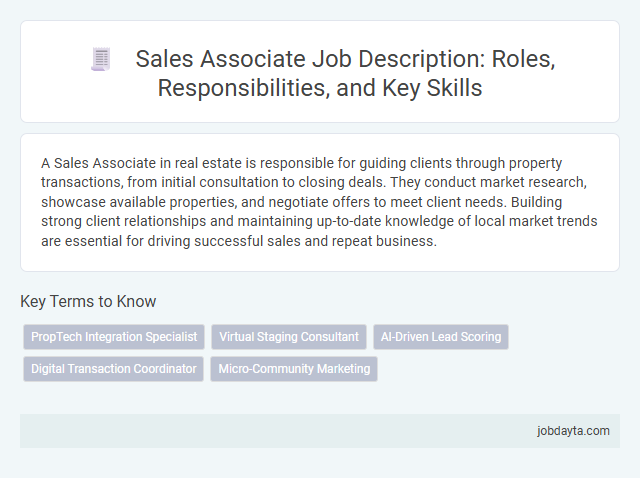 Sales Associate Job Description: Roles, Responsibilities, and Key Skills