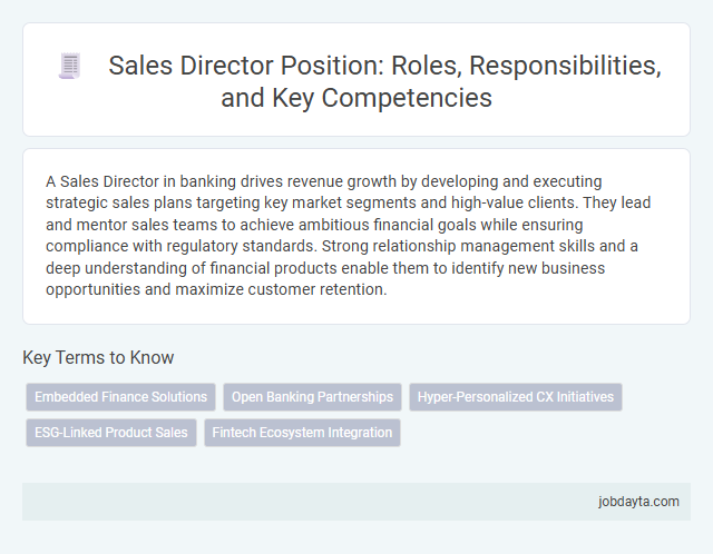Sales Director Position: Roles, Responsibilities, and Key Competencies