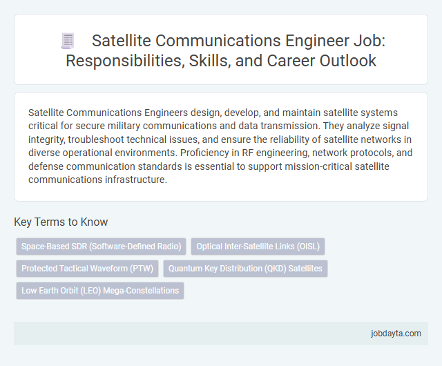 Satellite Communications Engineer Job: Responsibilities, Skills, and Career Outlook