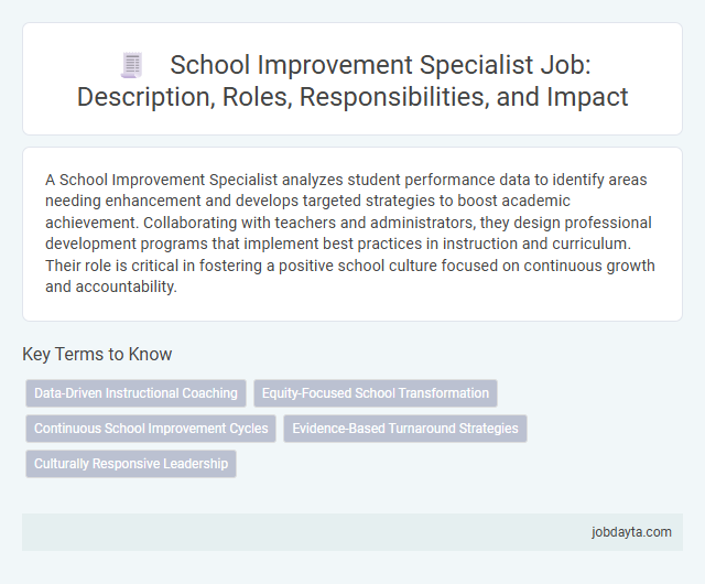 School Improvement Specialist Job: Description, Roles, Responsibilities, and Impact