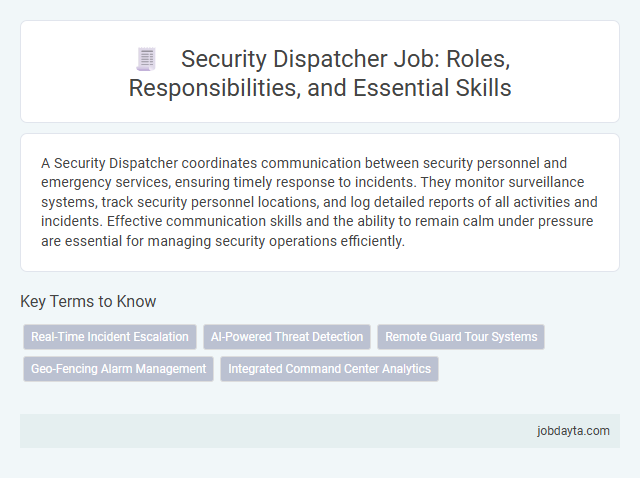 Security Dispatcher Job: Roles, Responsibilities, and Essential Skills