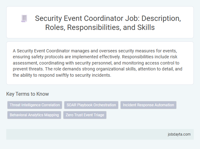 Security Event Coordinator Job: Description, Roles, Responsibilities, and Skills