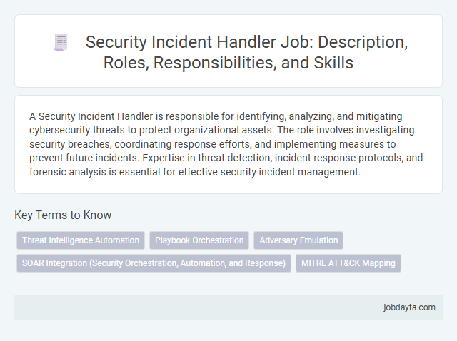 Security Incident Handler Job: Description, Roles, Responsibilities, and Skills