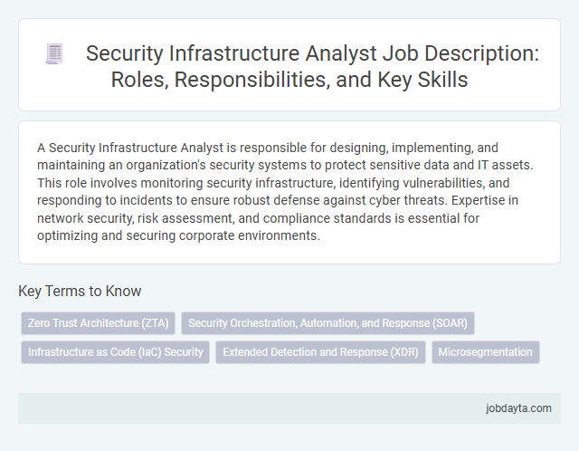 Security Infrastructure Analyst Job Description: Roles, Responsibilities, and Key Skills