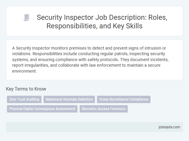 Security Inspector Job Description: Roles, Responsibilities, and Key Skills