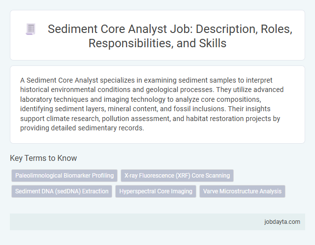 Sediment Core Analyst Job: Description, Roles, Responsibilities, and Skills