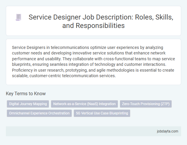 Service Designer Job Description: Roles, Skills, and Responsibilities