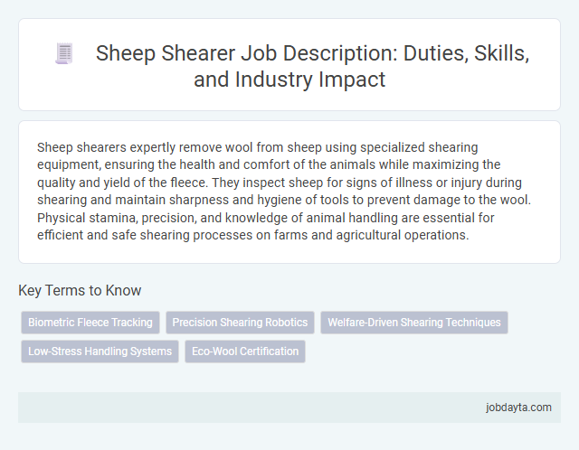 Sheep Shearer Job Description: Duties, Skills, and Industry Impact