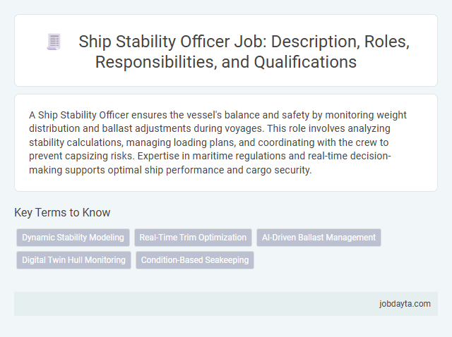 Ship Stability Officer Job: Description, Roles, Responsibilities, and Qualifications