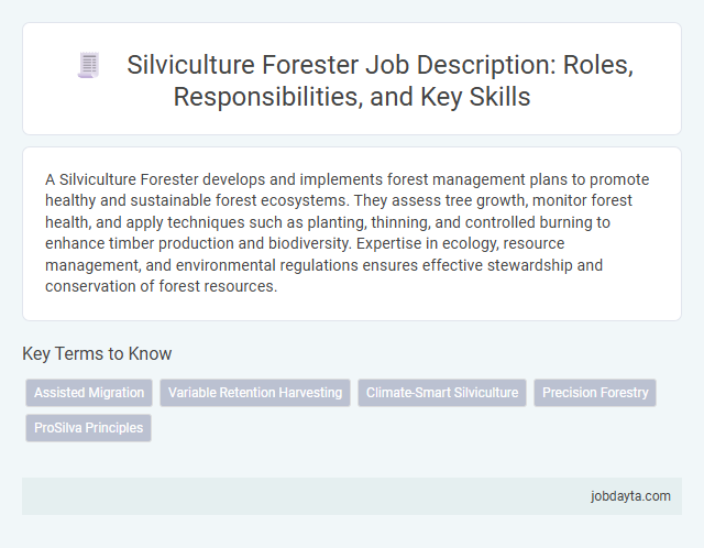 Silviculture Forester Job Description: Roles, Responsibilities, and Key Skills