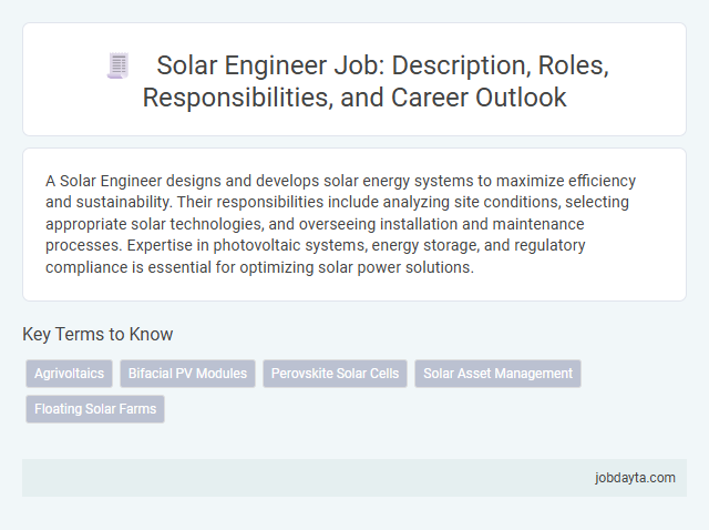 Solar Engineer Job: Description, Roles, Responsibilities, and Career Outlook