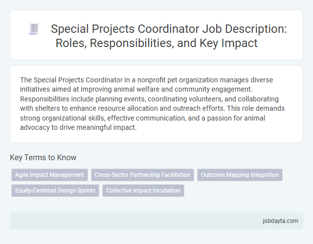 Special Projects Coordinator Job Description: Roles, Responsibilities, and Key Impact
