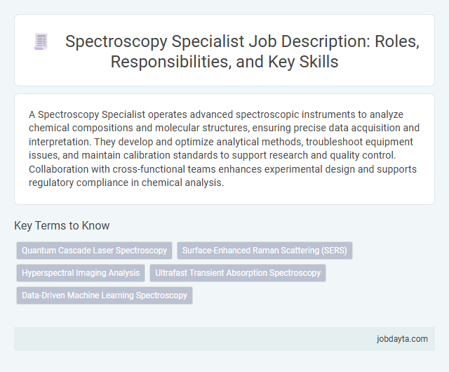 Spectroscopy Specialist Job Description: Roles, Responsibilities, and Key Skills