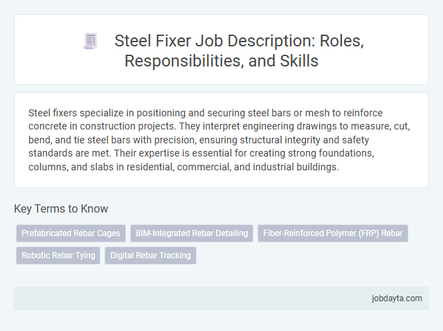 Steel Fixer Job Description: Roles, Responsibilities, and Skills