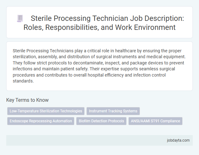 Sterile Processing Technician Job Description: Roles, Responsibilities, and Work Environment