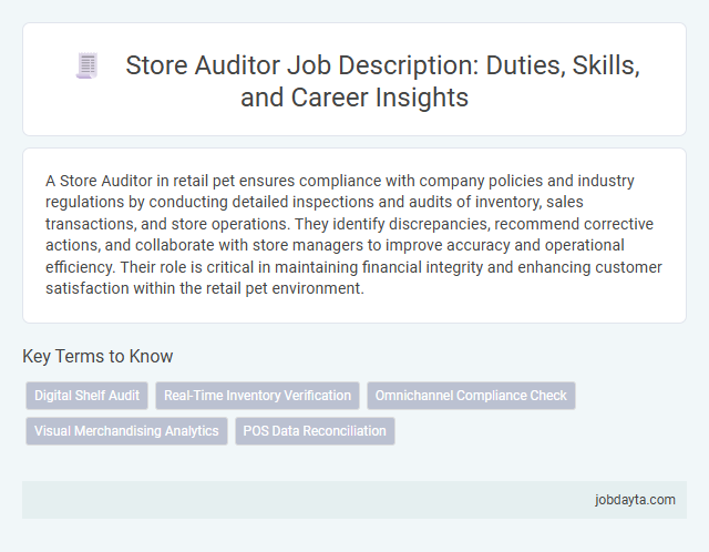 Store Auditor Job Description: Duties, Skills, and Career Insights