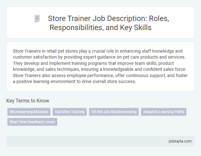 Store Trainer Job Description: Roles, Responsibilities, and Key Skills
