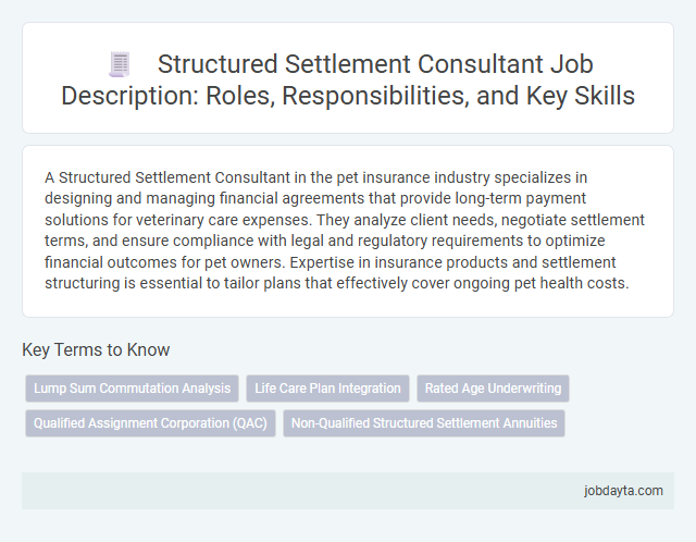 Structured Settlement Consultant Job Description: Roles, Responsibilities, and Key Skills