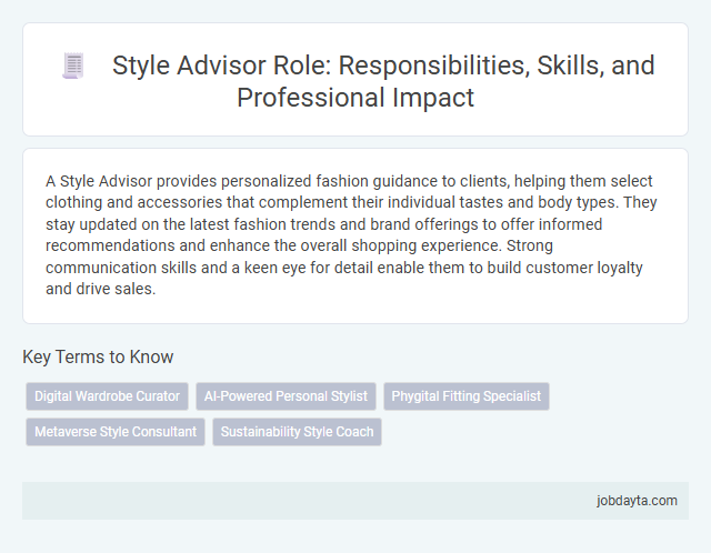 Style Advisor Role: Responsibilities, Skills, and Professional Impact