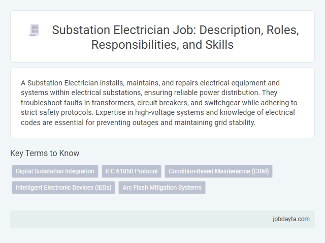 Substation Electrician Job: Description, Roles, Responsibilities, and Skills