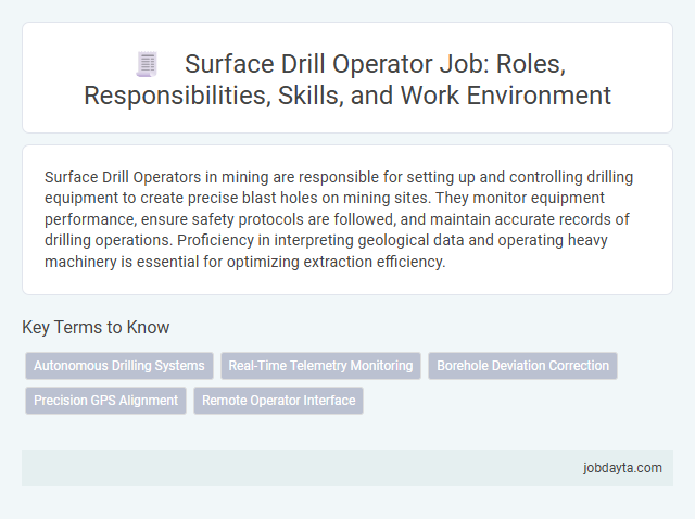 Surface Drill Operator Job: Roles, Responsibilities, Skills, and Work Environment