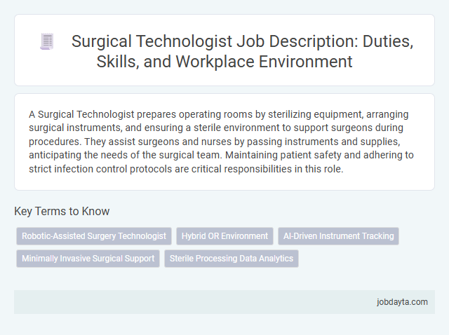 Surgical Technologist Job Description: Duties, Skills, and Workplace Environment