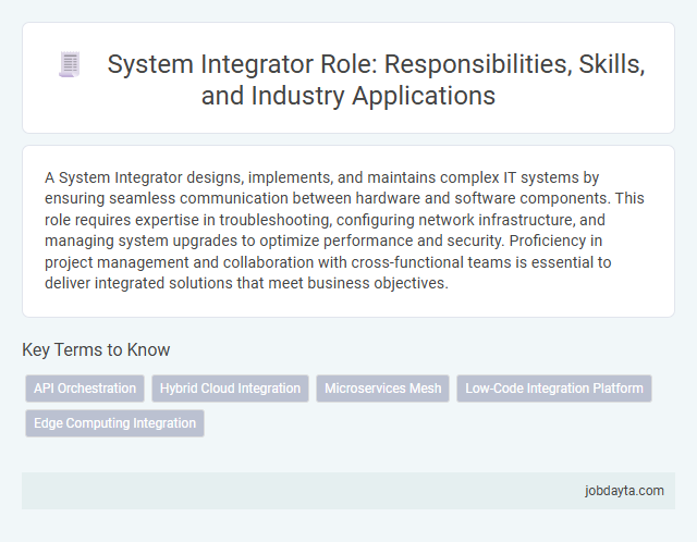 System Integrator Role: Responsibilities, Skills, and Industry Applications