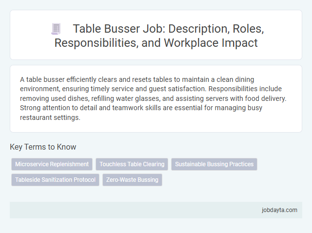 Table Busser Job: Description, Roles, Responsibilities, and Workplace Impact