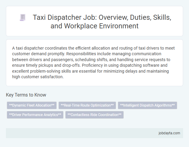 Taxi Dispatcher Job: Overview, Duties, Skills, and Workplace Environment