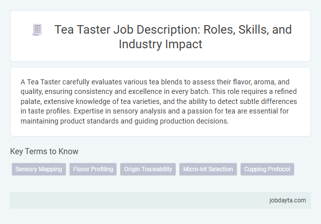 Tea Taster Job Description: Roles, Skills, and Industry Impact