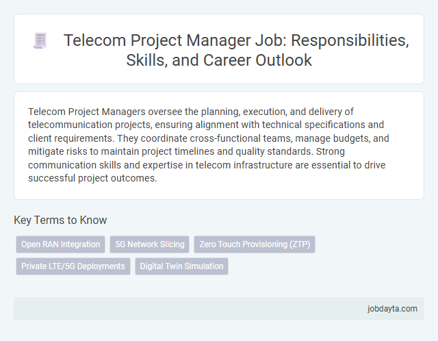 Telecom Project Manager Job: Responsibilities, Skills, and Career Outlook