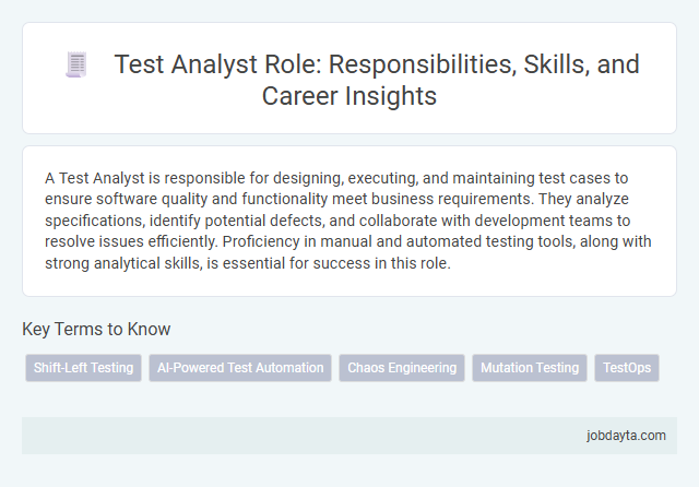 Test Analyst Role: Responsibilities, Skills, and Career Insights