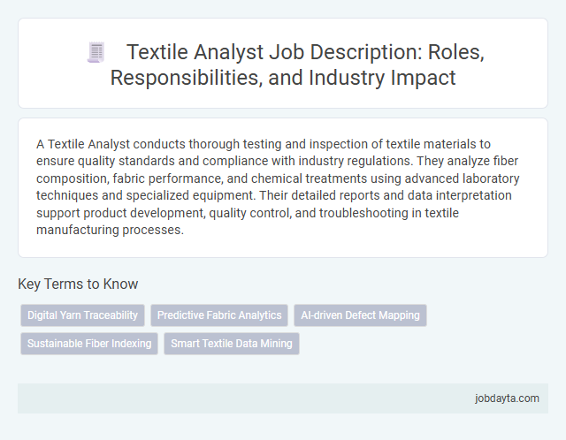 Textile Analyst Job Description: Roles, Responsibilities, and Industry Impact