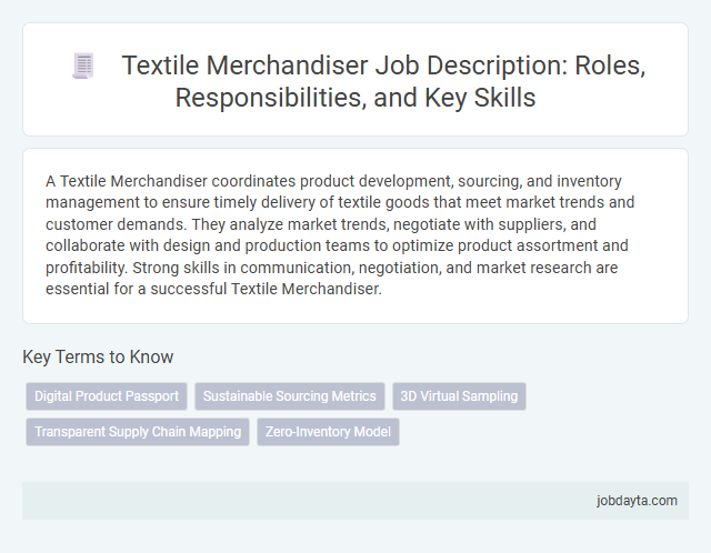 Textile Merchandiser Job Description: Roles, Responsibilities, and Key Skills