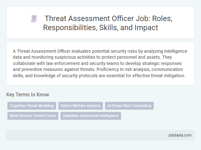Threat Assessment Officer Job: Roles, Responsibilities, Skills, and Impact