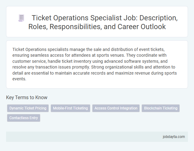 Ticket Operations Specialist Job: Description, Roles, Responsibilities, and Career Outlook