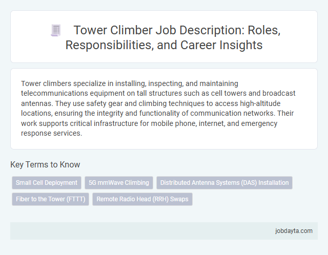 Tower Climber Job Description: Roles, Responsibilities, and Career Insights