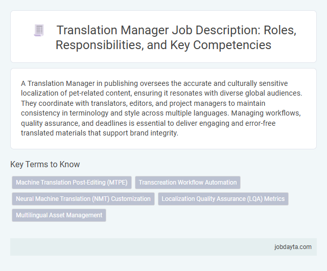 Translation Manager Job Description: Roles, Responsibilities, and Key Competencies
