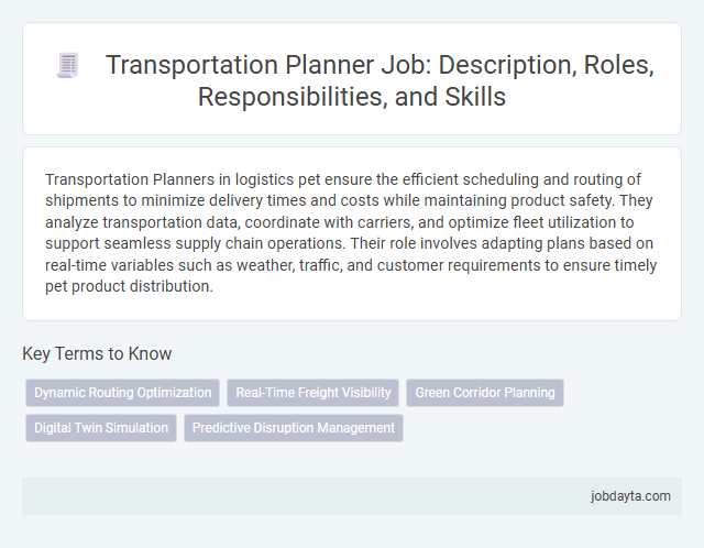 Transportation Planner Job: Description, Roles, Responsibilities, and Skills