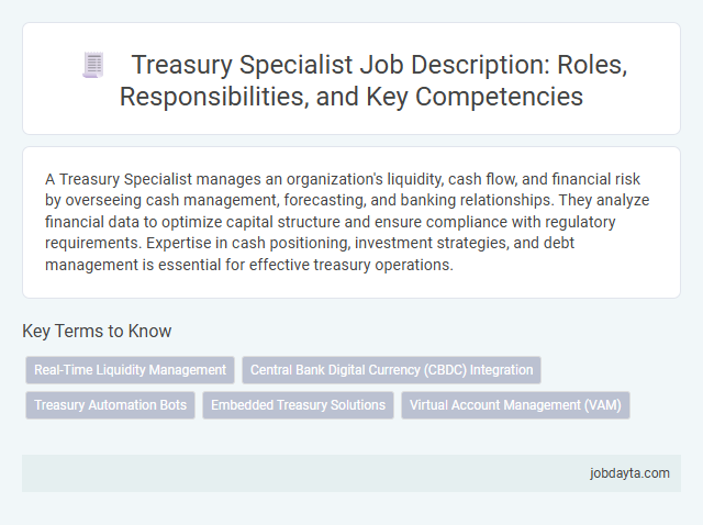 Treasury Specialist Job Description: Roles, Responsibilities, and Key Competencies