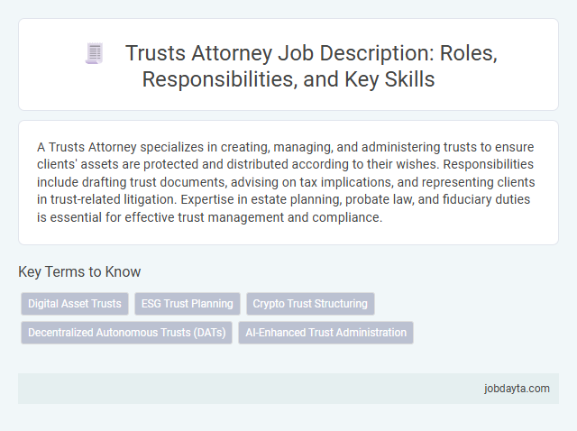 Trusts Attorney Job Description: Roles, Responsibilities, and Key Skills