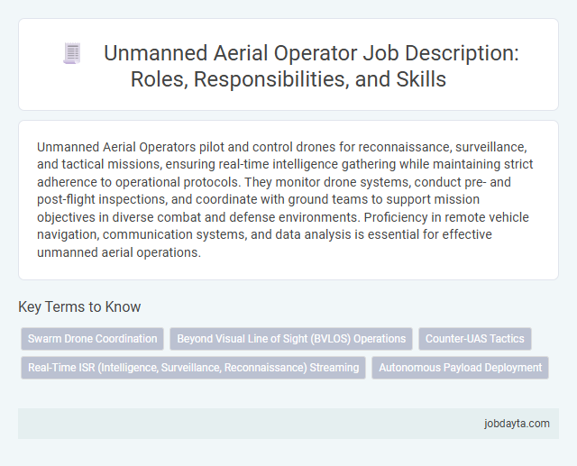 Unmanned Aerial Operator Job Description: Roles, Responsibilities, and Skills