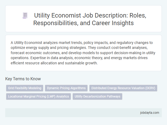 Utility Economist Job Description: Roles, Responsibilities, and Career Insights