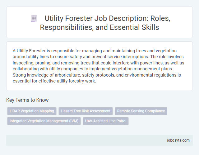 Utility Forester Job Description: Roles, Responsibilities, and Essential Skills