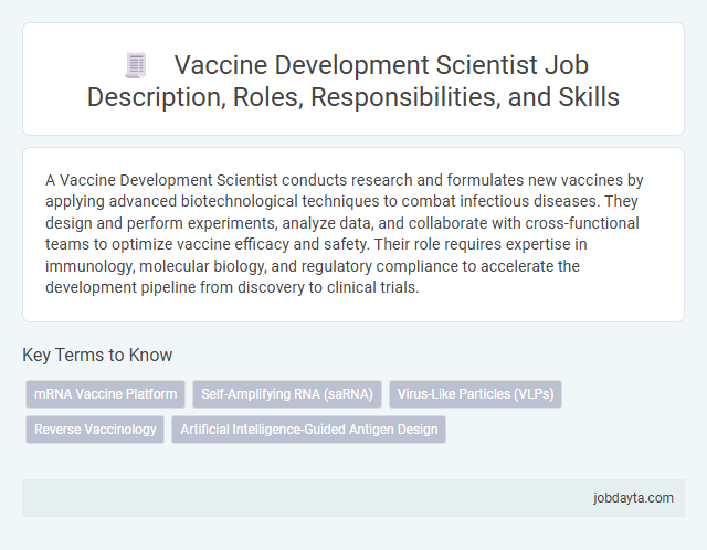 Vaccine Development Scientist Job Description, Roles, Responsibilities, and Skills