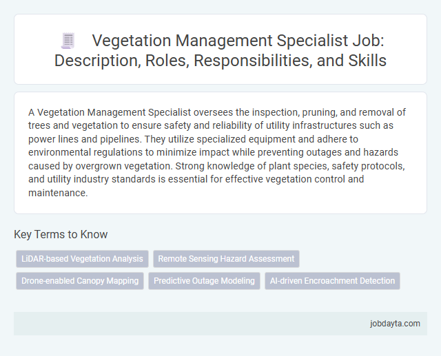 Vegetation Management Specialist Job: Description, Roles, Responsibilities, and Skills